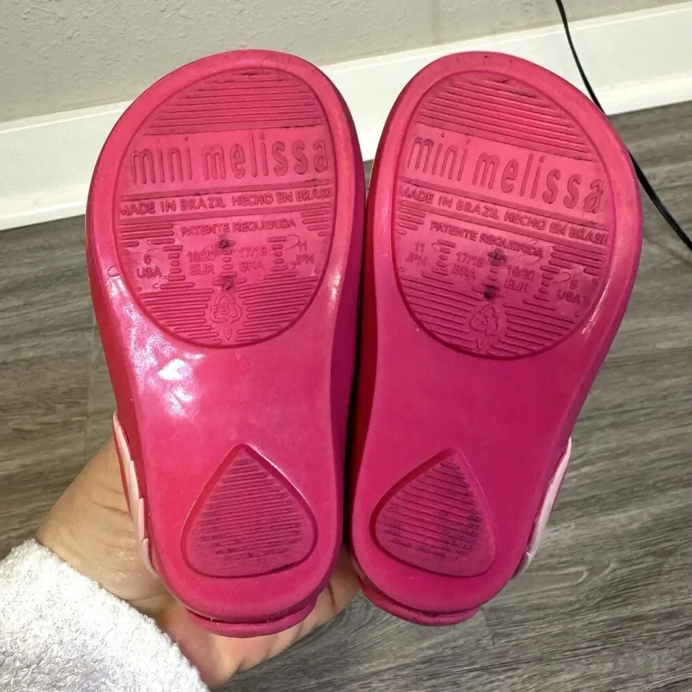 Mini Melissa Ultragirl Flats Mary Jane Shoes Toddler Girls Size 5 Pink Fox